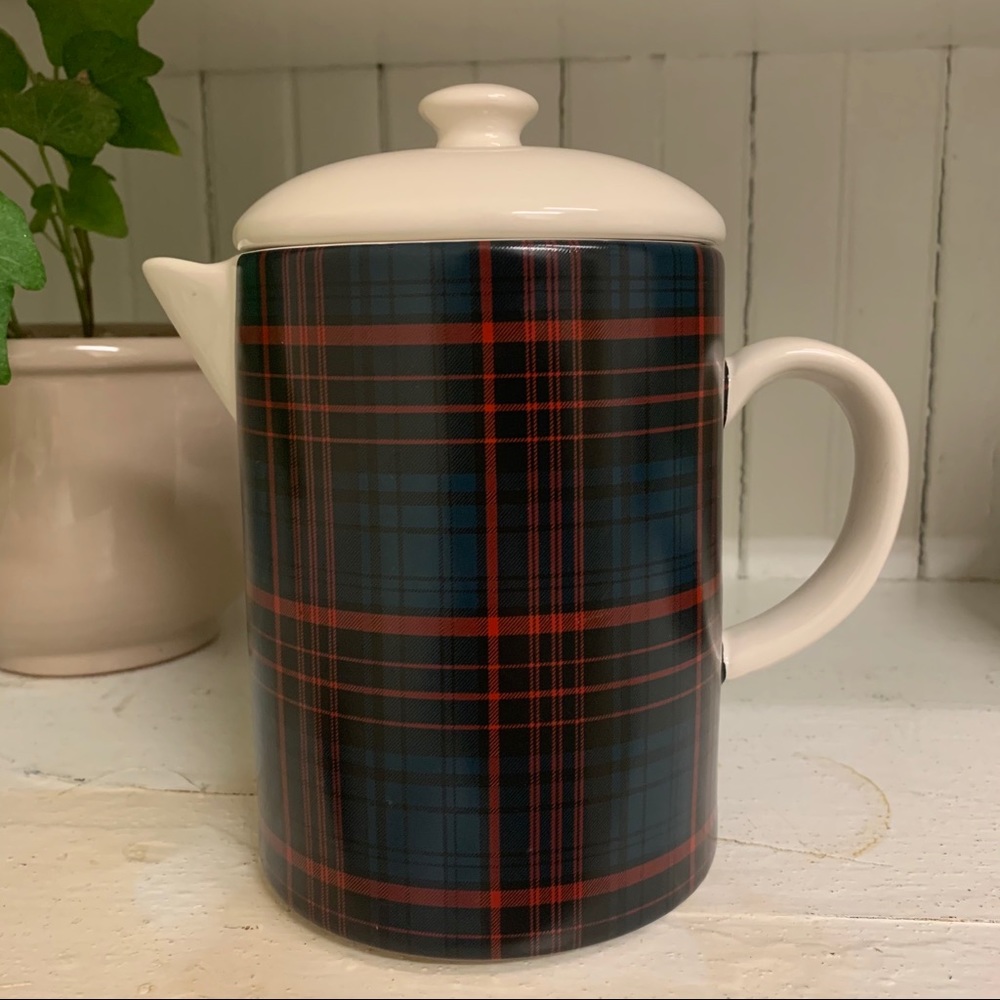 Hearth and Hand Ceramic Plaid Pitcher